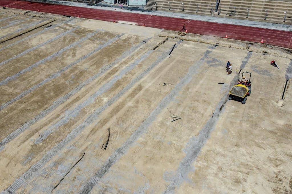 Sportplatz Adliswil Tüfi mit Sammelleitungen