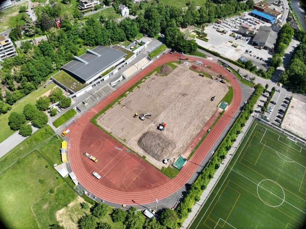 Sportplatz Adliswil Tüfi von oben