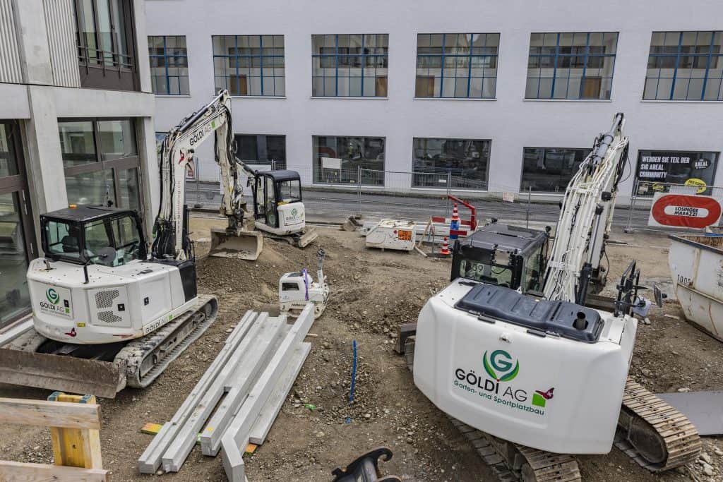 Neuhausen Ost Bagger arbeiten